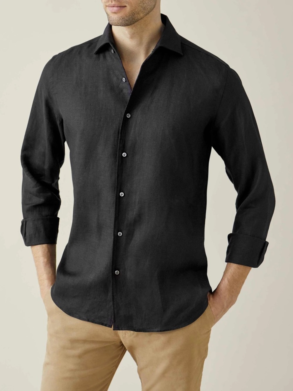 Luca Faloni black Button-Up Shirt with Tag